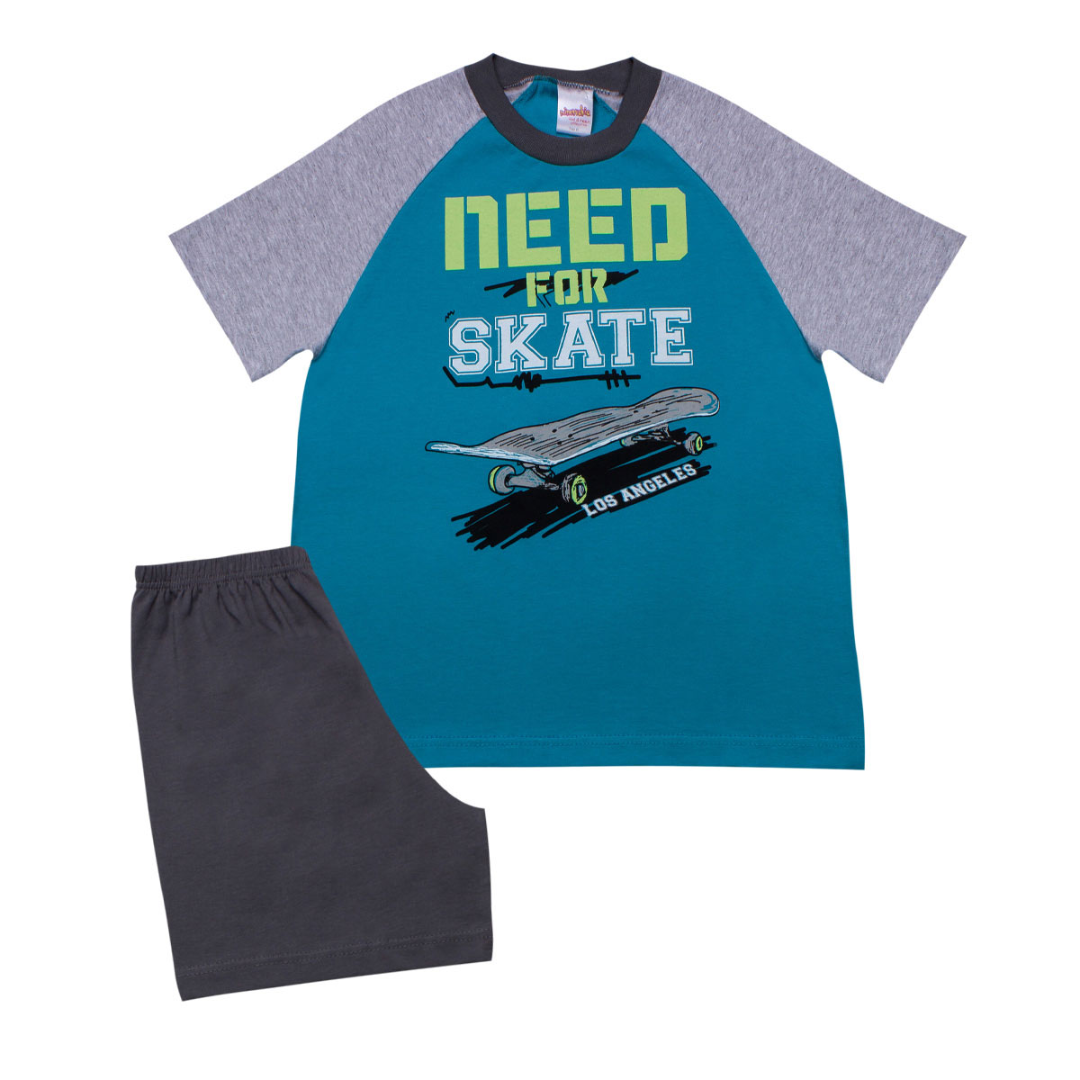 Πιτζάμα Παιδική Καλοκαιρινή Minervakia Skate 61837-779 Πετρόλ