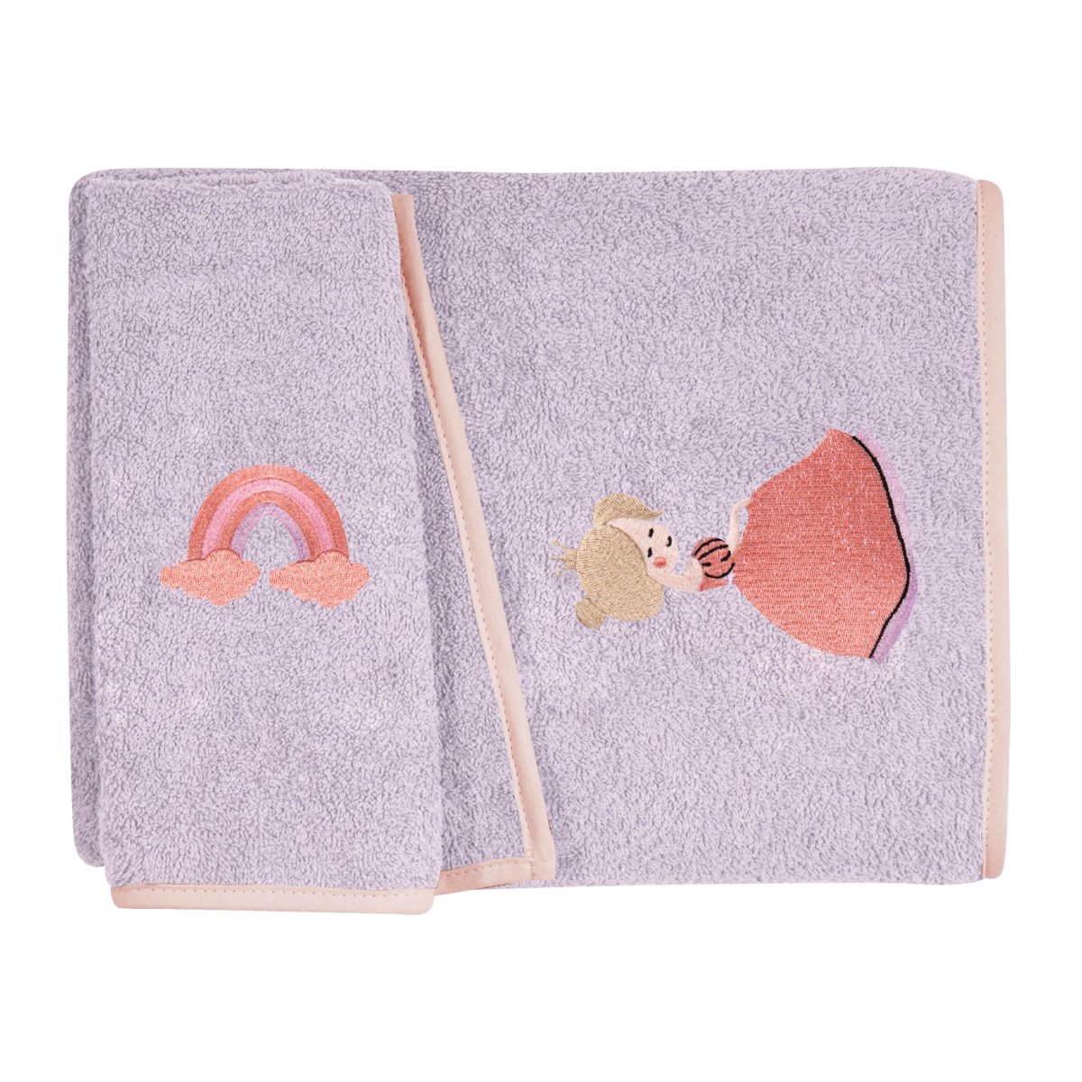 Παιδικές Πετσέτες (Σετ 2τμχ) Greenwich Polo Club Baby Essential 8874 Lilac 400gsm