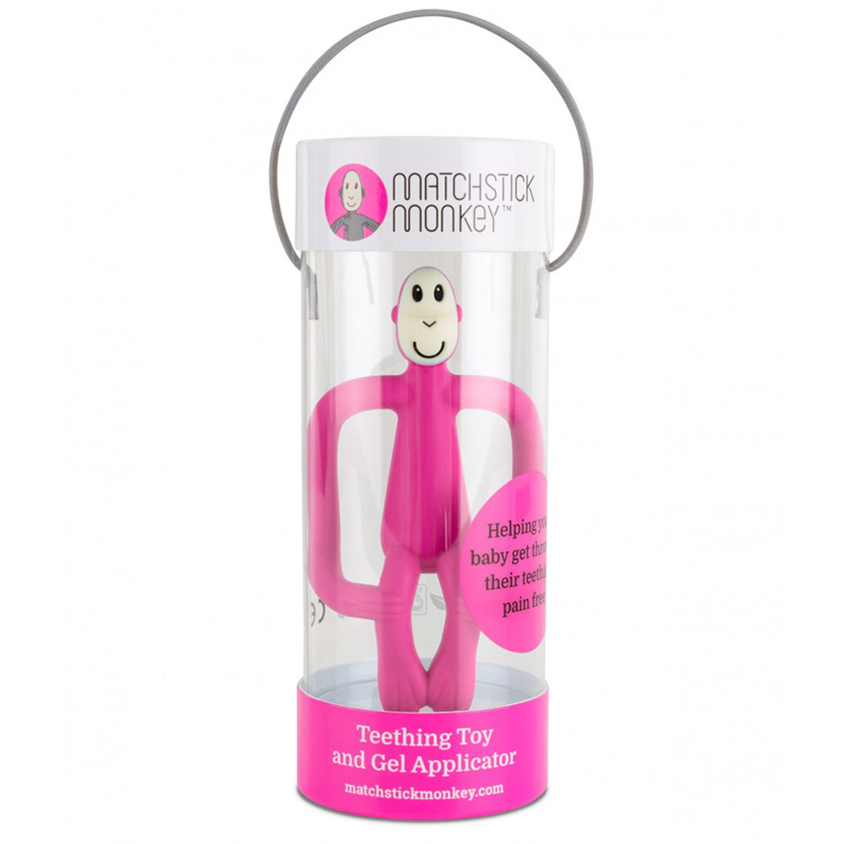 Μασητικό Matchstick Monkey Teething Toy Pink Βρεφικά Μασητικά για Μωρά - Οδοντοφυία Spitishop