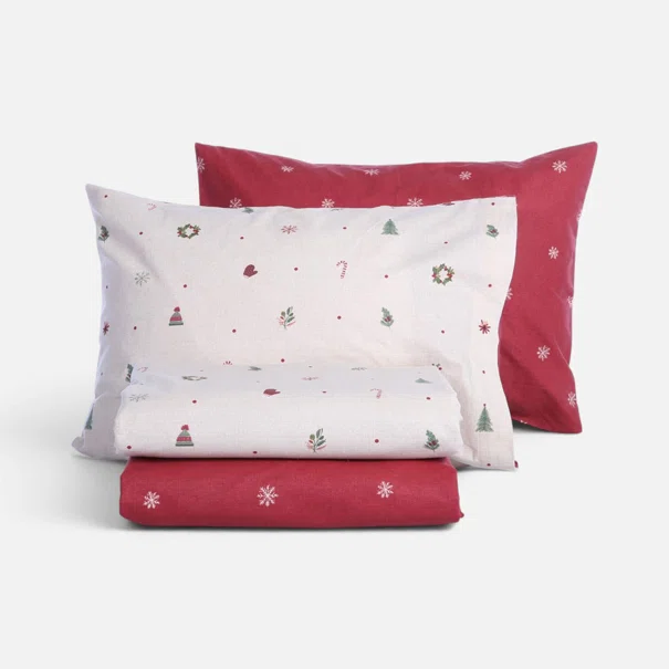 Φανελένια Σεντόνια Υπέρδιπλα (Σετ) Nef-Nef Homeware Flannel Joyfull