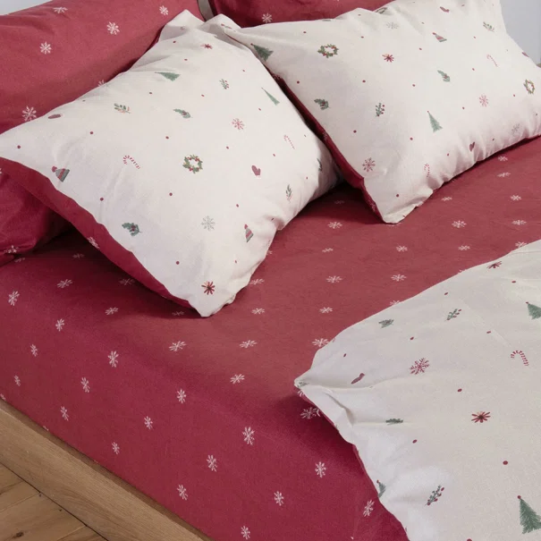 Φανελένια Σεντόνια Υπέρδιπλα (Σετ) Nef-Nef Homeware Flannel Joyfull