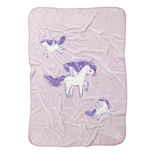 Κουβέρτα Βελουτέ Μονή (160x220) Das Kids 4988 Lilac