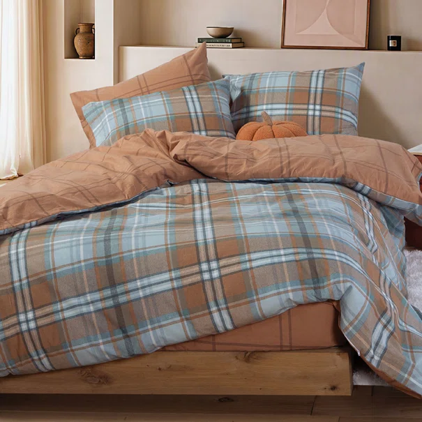Φανελένια Σεντόνια Μονά (Σετ) Nef-Nef Homeware Flannel Resten Camel