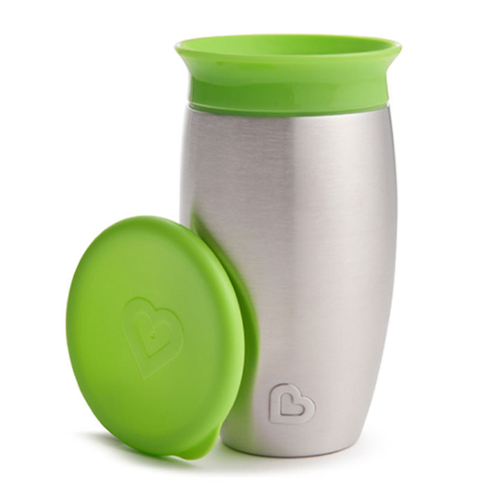 Ποτήρι Εκπαιδευτικό 296ml Munchkin Miracle Stainless Steel Cup Green
