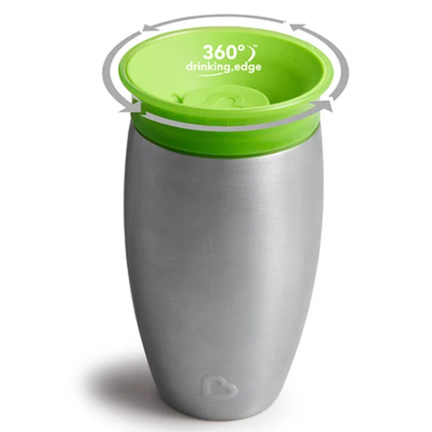 Ποτήρι Εκπαιδευτικό 296ml Munchkin Miracle Stainless Steel Cup Green