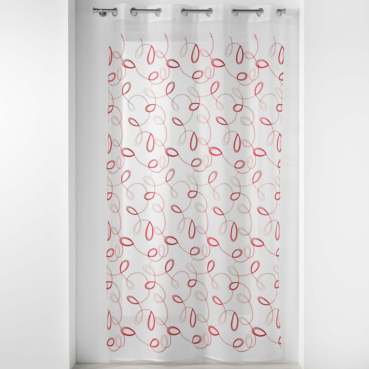 Κουρτίνα (140x240) Με Τρουκς L-C Hoops Rouge 1626969