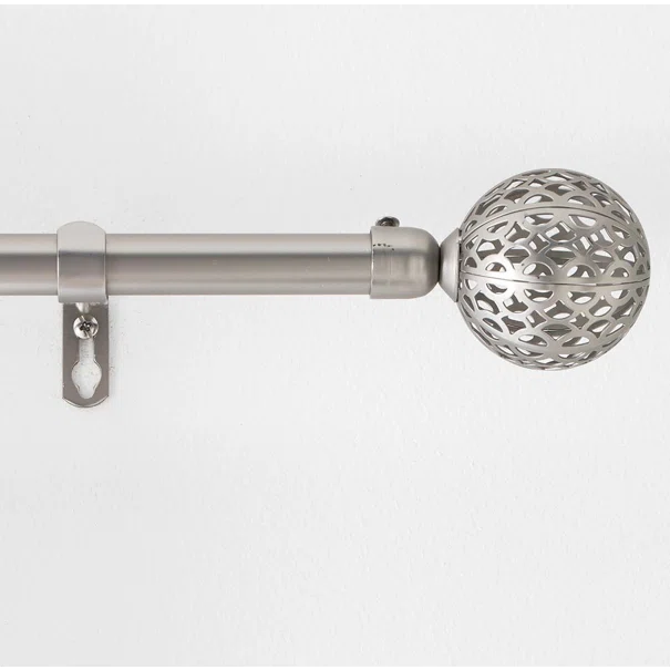Κουρτινόξυλο Φ19mm Μονό Επεκτεινόμενο 120-210cm Με Άκρα L-C Globa Chrome 1900288
