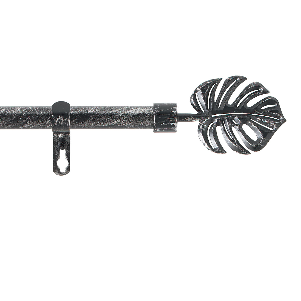 Κουρτινόξυλο Φ19Mm Μονό Επεκτεινόμενο 210-380Cm με Άκρα L-C Tropi Noir Argent 1900499 Κουρτίνες Κουρτινόξυλα Spitishop