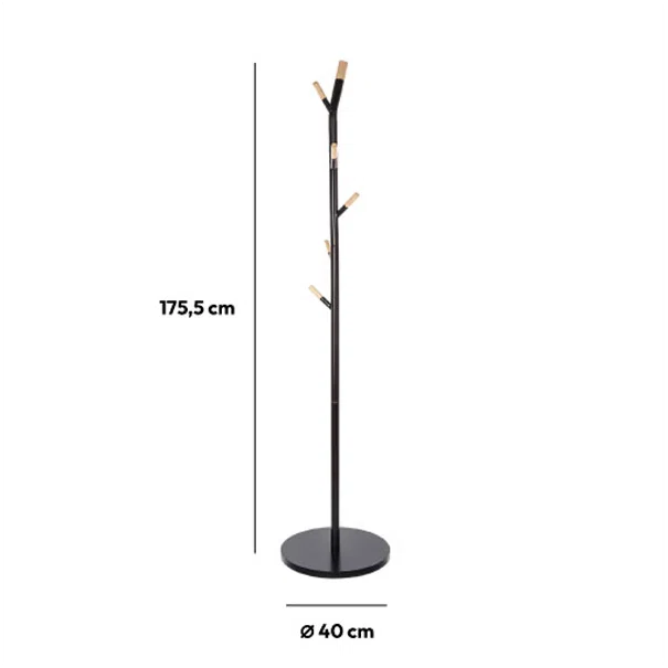 Καλόγερος Ρούχων F-V Coat Hanger 6 Hooks Black 138934A