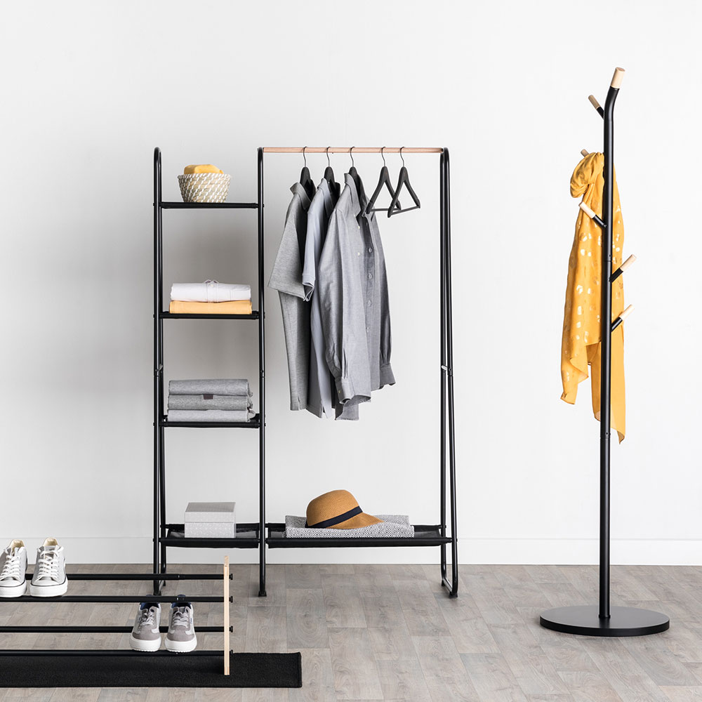 Καλόγερος Ρούχων F-V Coat Hanger 6 Hooks Black 138934A Έπιπλα Εισόδου Καλόγεροι Spitishop