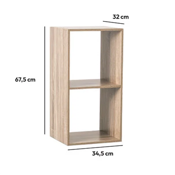 Βιβλιοθήκη Δαπέδου 2 Θέσεων (34.5x32x67.5) F-V Box Mix Nat 138967