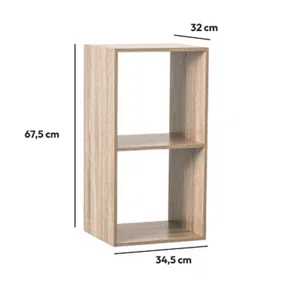 Βιβλιοθήκη Δαπέδου 2 Θέσεων (34.5x32x67.5) F-V Box Mix Nat 138967