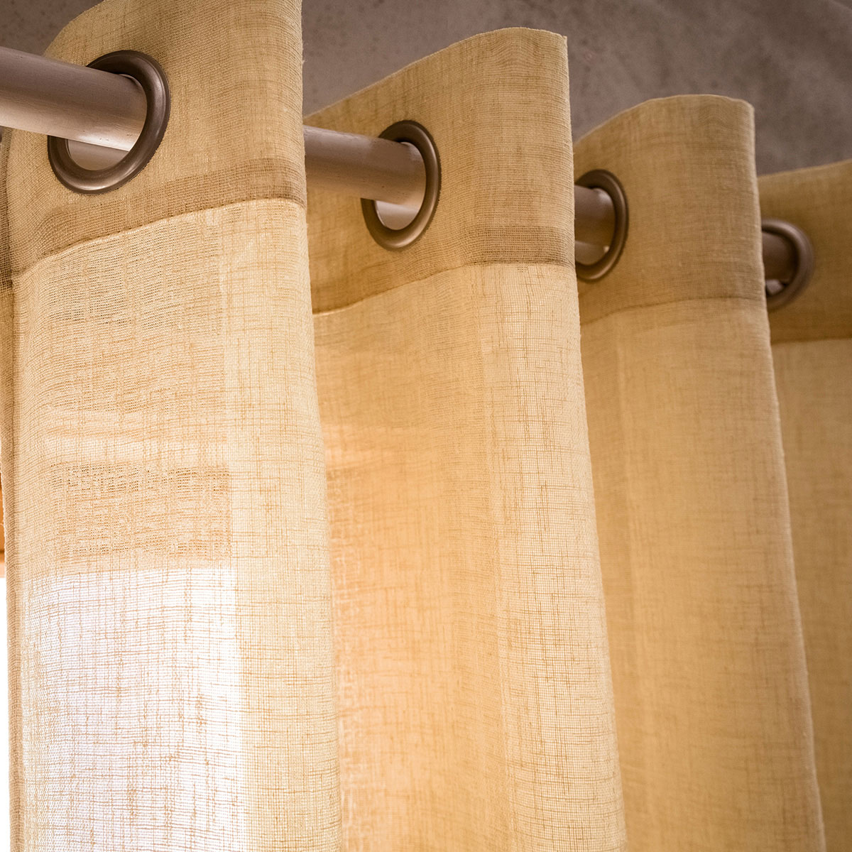 Κουρτίνα (140X280) με Τρουκς Gofis Home Combe Gold Beige 502 04 Κουρτίνες Κρεβατοκάμαρας Spitishop