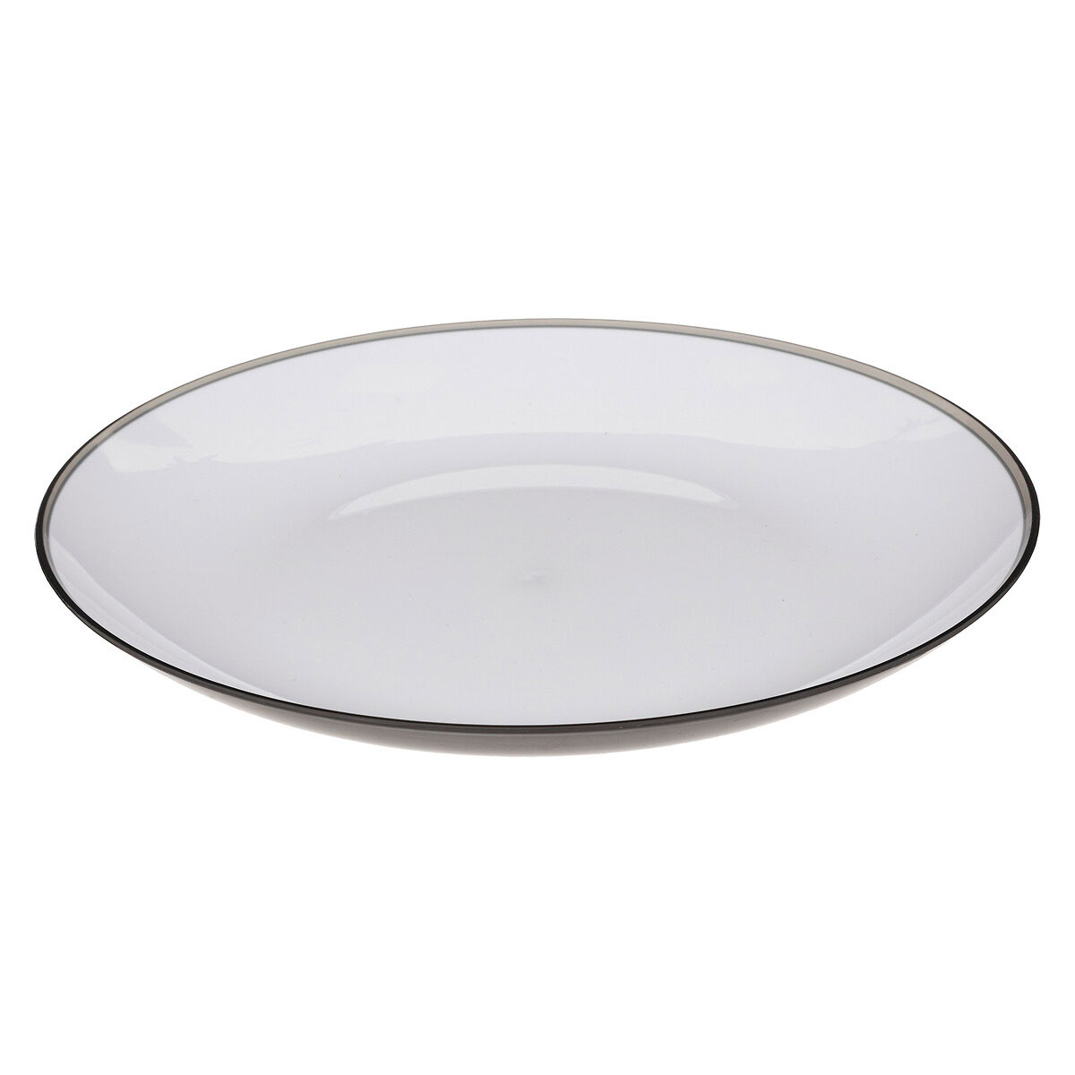 Πιάτο Φαγητού Ρηχό Πλαστικό (Φ25) F-V Square Charcoal 179789B