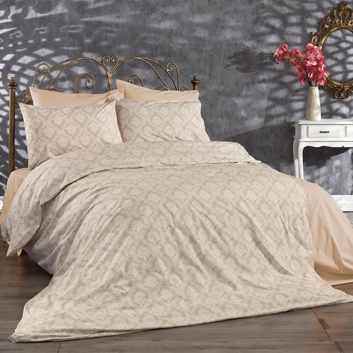 Σεντόνια Μονά (Σετ) Dimcol Οφηλία 275 Beige