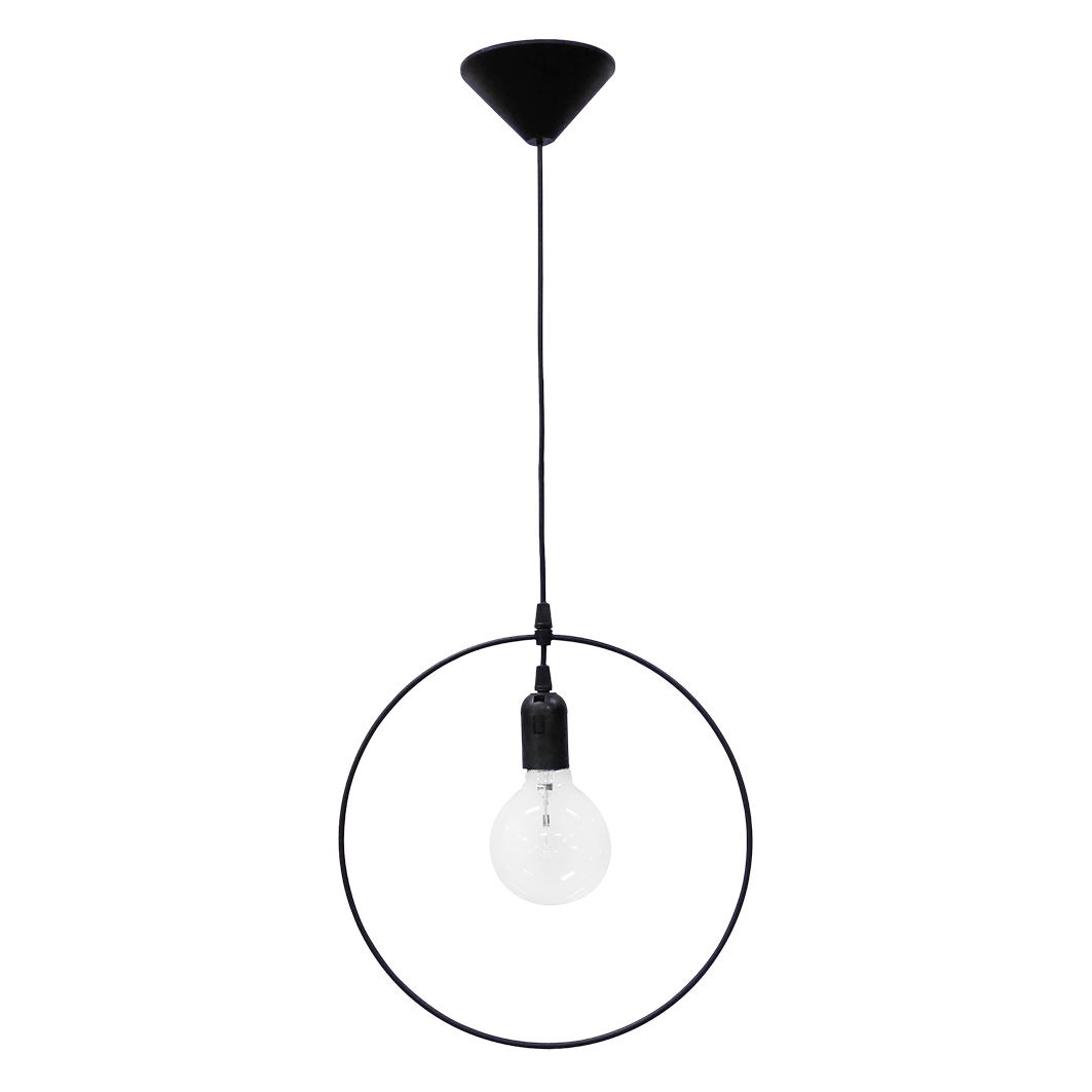 Φωτιστικό Οροφής Μονόφωτο Heronia Kyklos 34-0038 Black