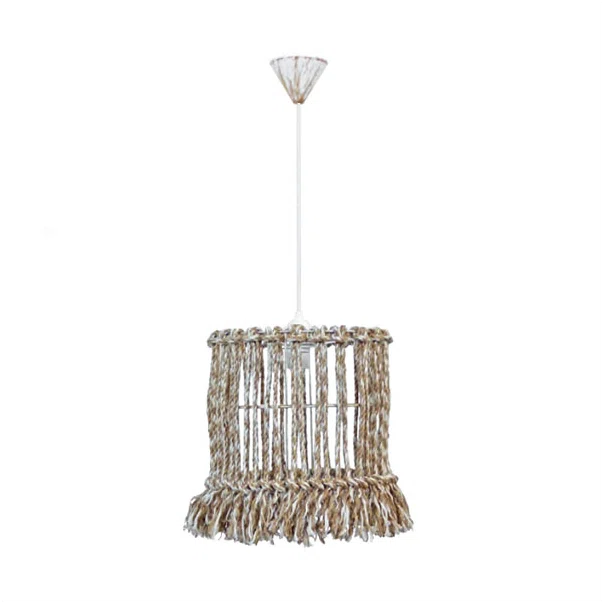 Φωτιστικό Οροφής Μονόφωτο Heronia Macrame Mix 15 Handmade 31-1114 Rope/Beige