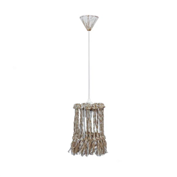 Φωτιστικό Οροφής Μονόφωτο Heronia Macrame Mix 15 Handmade 31-1115 Rope/Beige