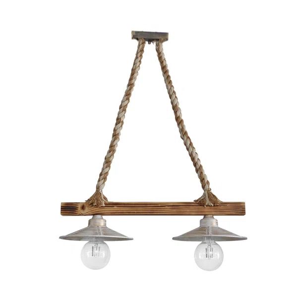 Φωτιστικό Οροφής Δίφωτο Heronia Petra 31-1128 Rope/White/Gold