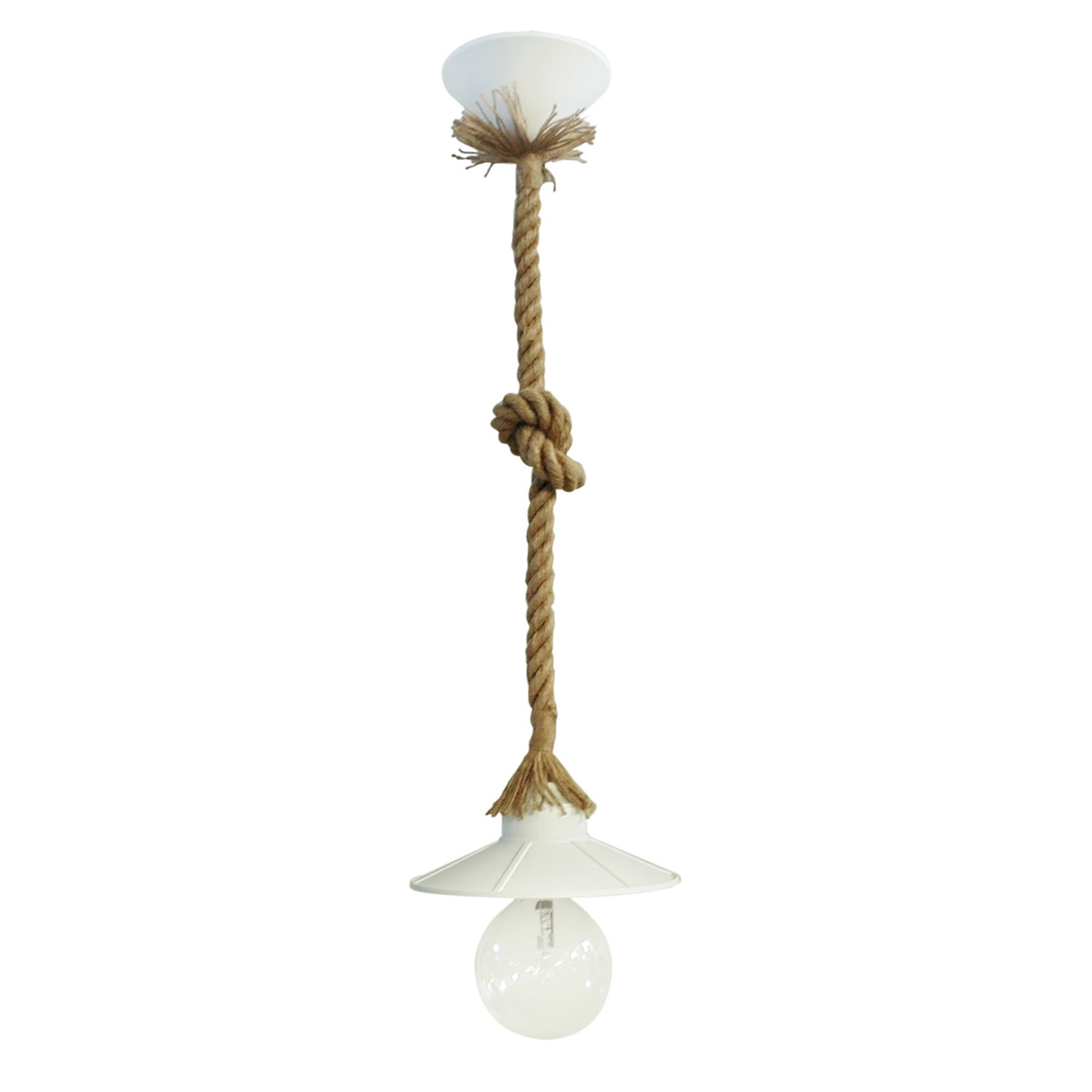 Φωτιστικό Οροφής Μονόφωτο Heronia Petra 31-0516 Rope/White