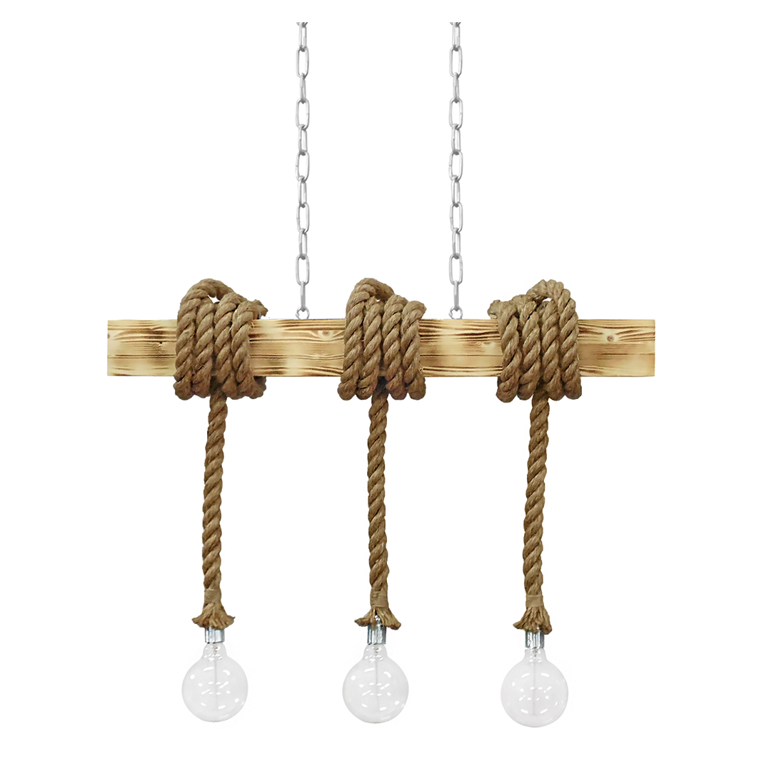 Φωτιστικό Οροφής Τρίφωτο Heronia UT-350 31-0515 Rope/White