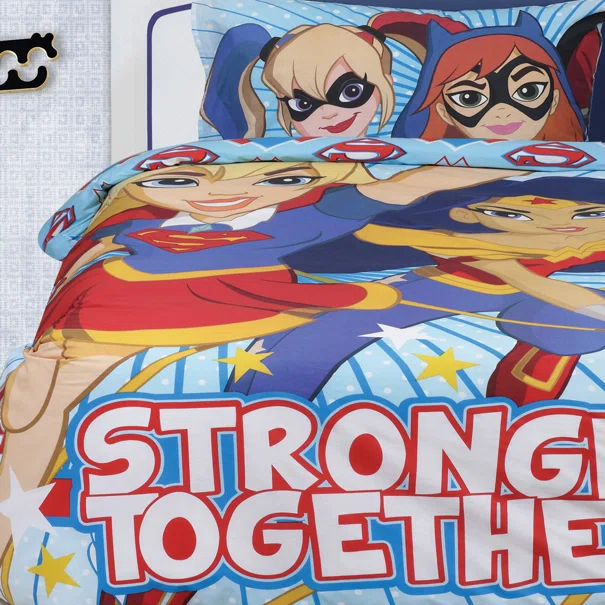 Παπλωματοθήκη Μονή (Σετ 160x240) 2 Όψεων Das Home Super Hero Girls 5005