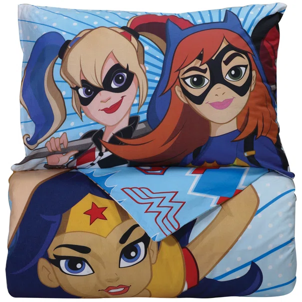 Παπλωματοθήκη Μονή (Σετ 160x240) 2 Όψεων Das Home Super Hero Girls 5005
