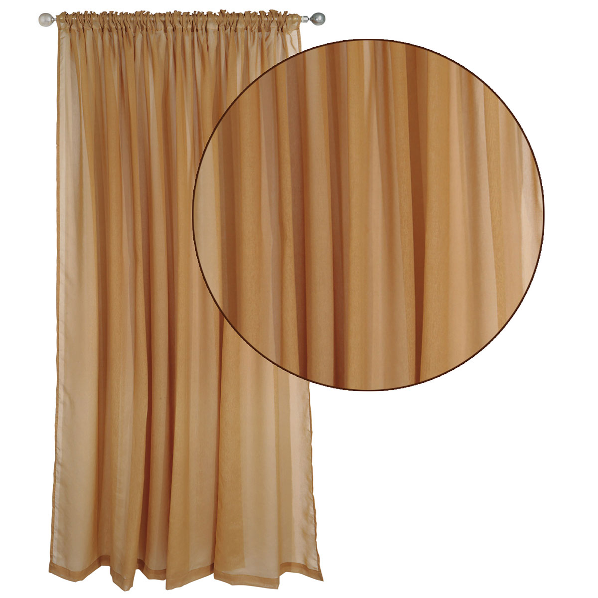 Κουρτίνα (300X270) με Τρέσα Das Home Organza 2195 Ochra Κουρτίνες Κρεβατοκάμαρας Spitishop