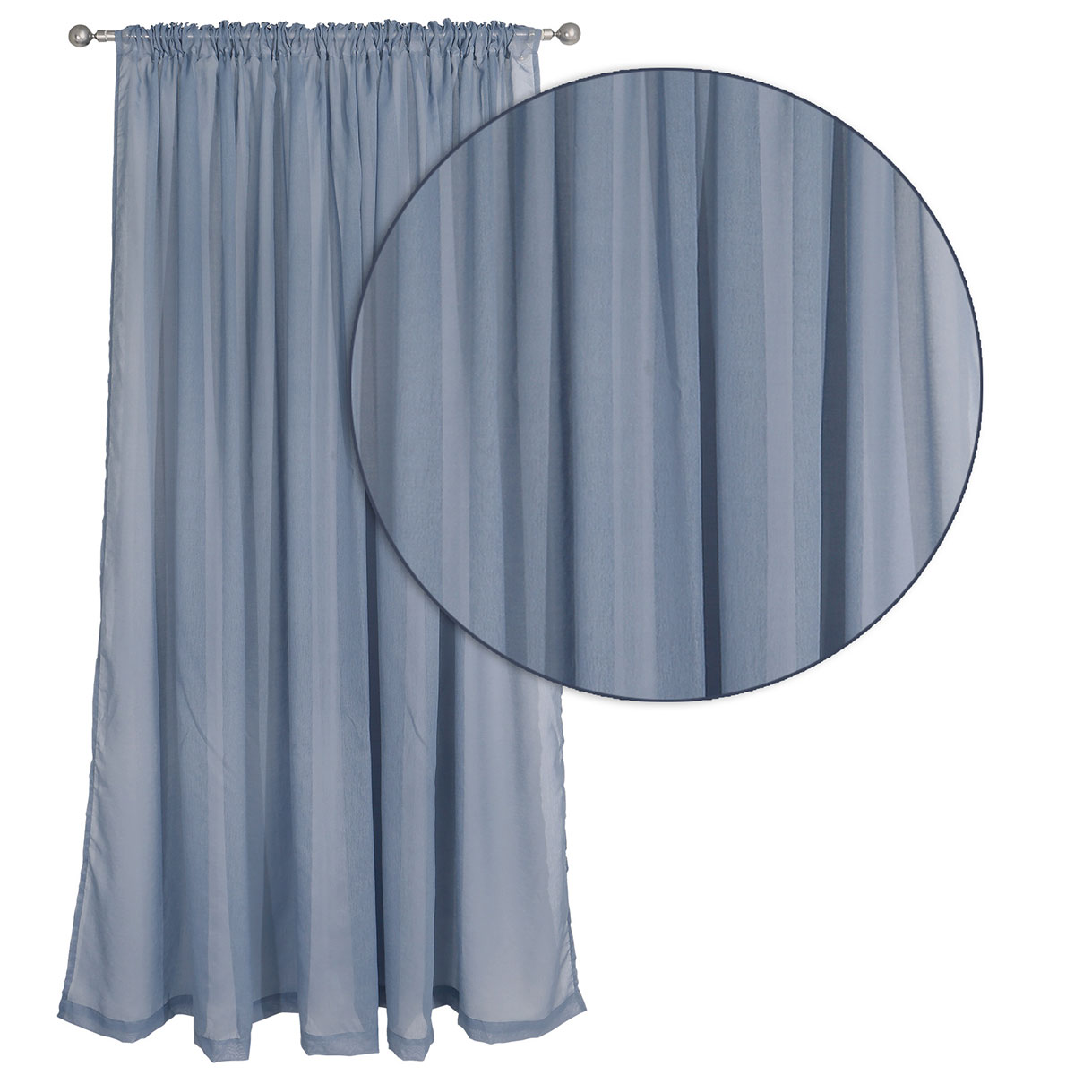 Κουρτίνα (450X270) με Τρέσα Das Home Organza 2199 Blue Κουρτίνες Κρεβατοκάμαρας Spitishop