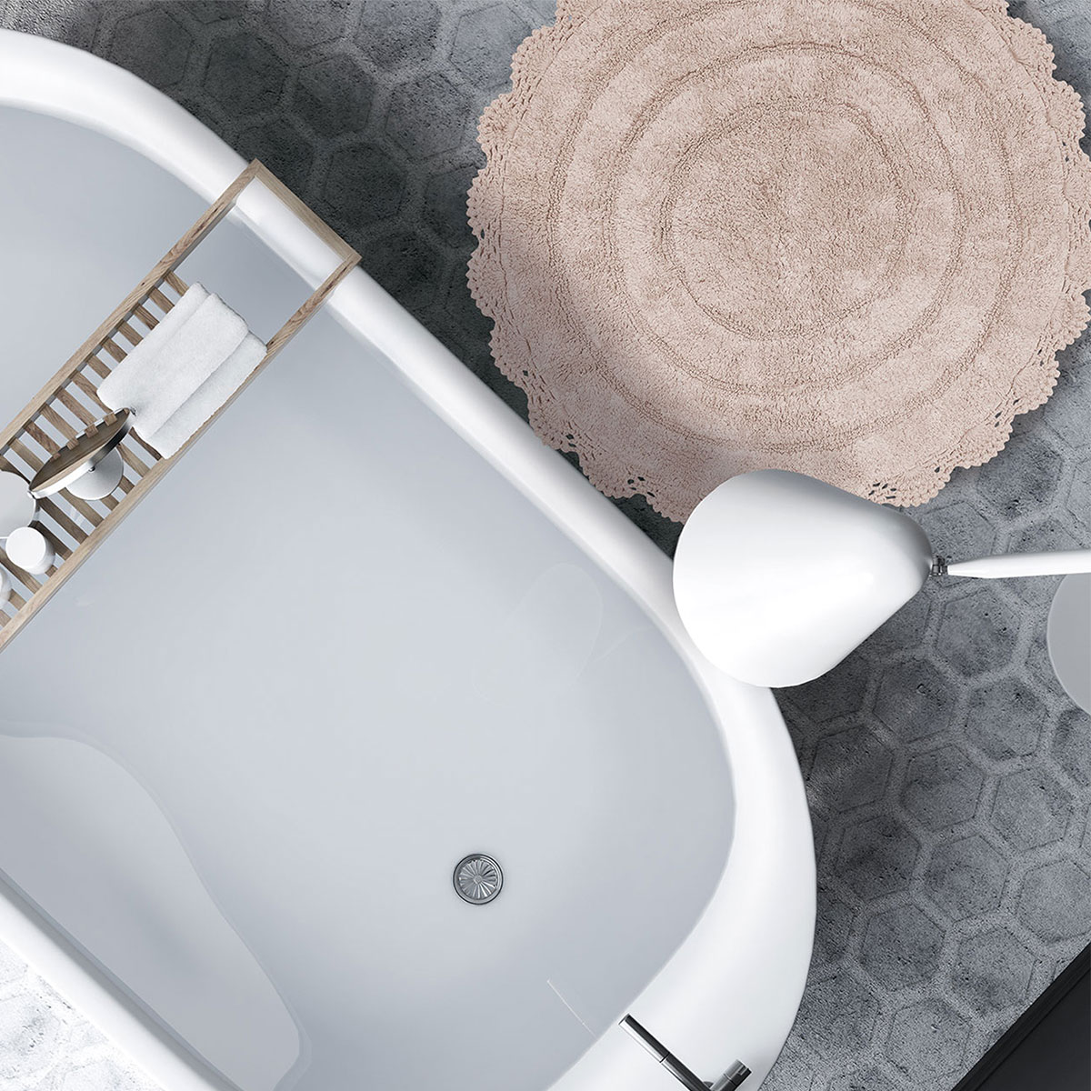 Πατάκι Μπάνιου (Φ60) Das Home Bathmats Colours 0634 Beige Μπάνιο Πατάκια Στρογγυλά Spitishop