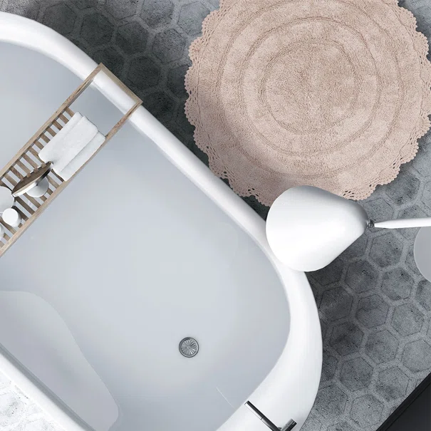 Πατάκι Μπάνιου (Φ60) Das Home Bathmats Colours 0634 Beige