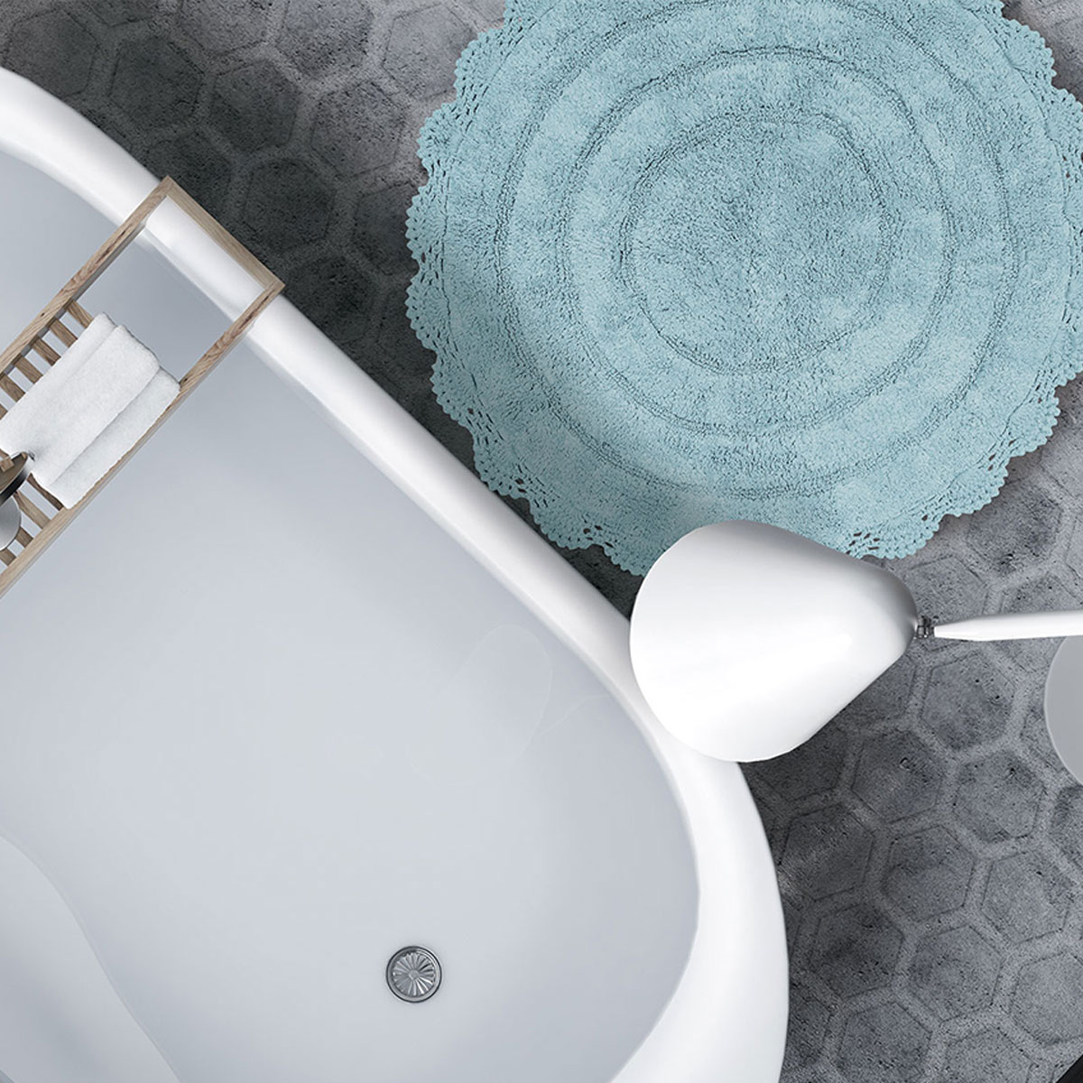 Πατάκι Μπάνιου (Φ60) Das Home Bathmats Colours 0635 Ciel Μπάνιο Πατάκια Στρογγυλά Spitishop