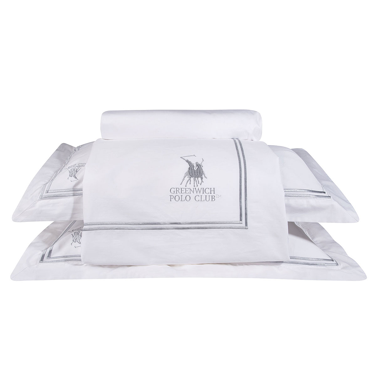 Σεντόνια King Size (Σετ) Greenwich Polo Club Solid 2127 Λευκά Είδη Κρεβατοκάμαρας Σετ Βαμβακερά Spitishop