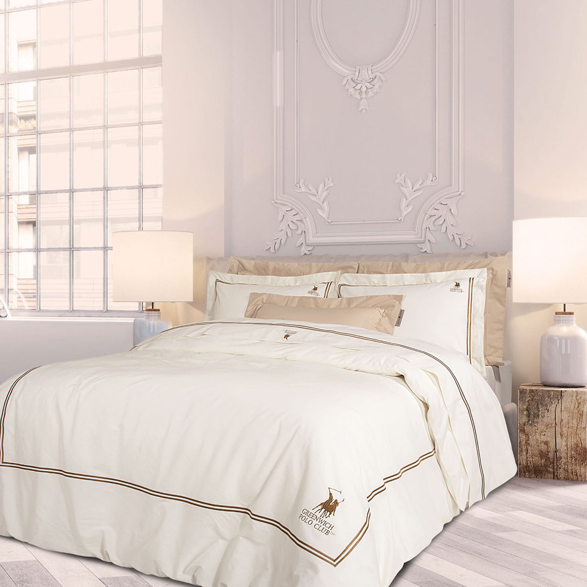 Σεντόνια King Size (Σετ) Greenwich Polo Club Solid 2128