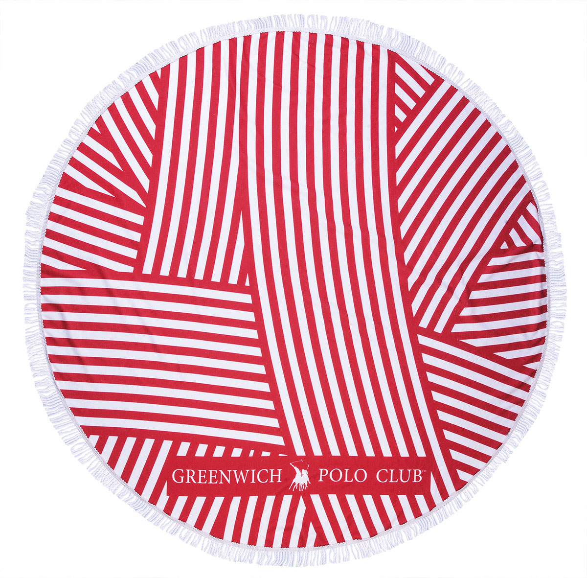 Στρογγυλή Πετσέτα Θαλάσσης Microfiber (Φ150) Greenwich Polo Club 3689 Red