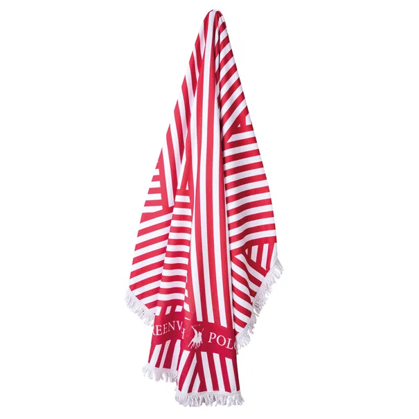 Στρογγυλή Πετσέτα Θαλάσσης Microfiber (Φ150) Greenwich Polo Club 3689 Red