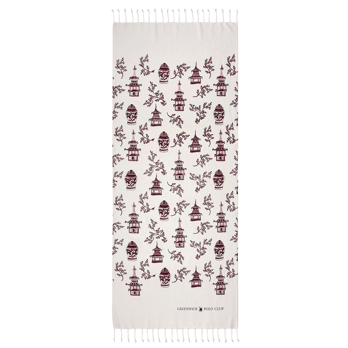 Παρεό (80x180) Greenwich Polo Club 3671 Bordo/White