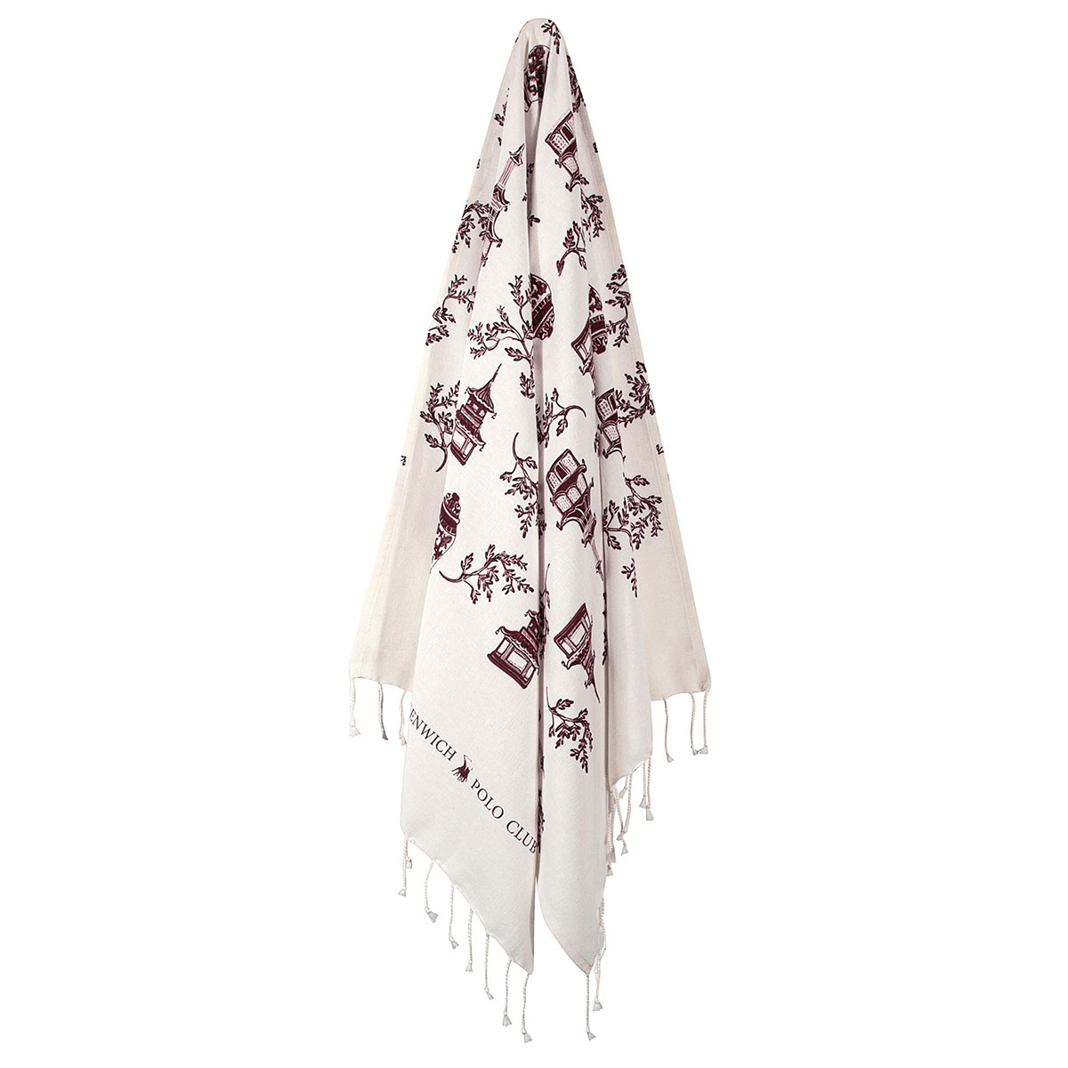 Παρεό (80x180) Greenwich Polo Club 3671 Bordo/White