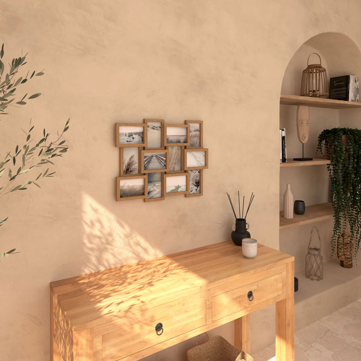 Κορνίζα Τοίχου 12 Θέσεων (58 5X45) A-S Beige 114691 Διακόσμηση Κορνίζες Spitishop