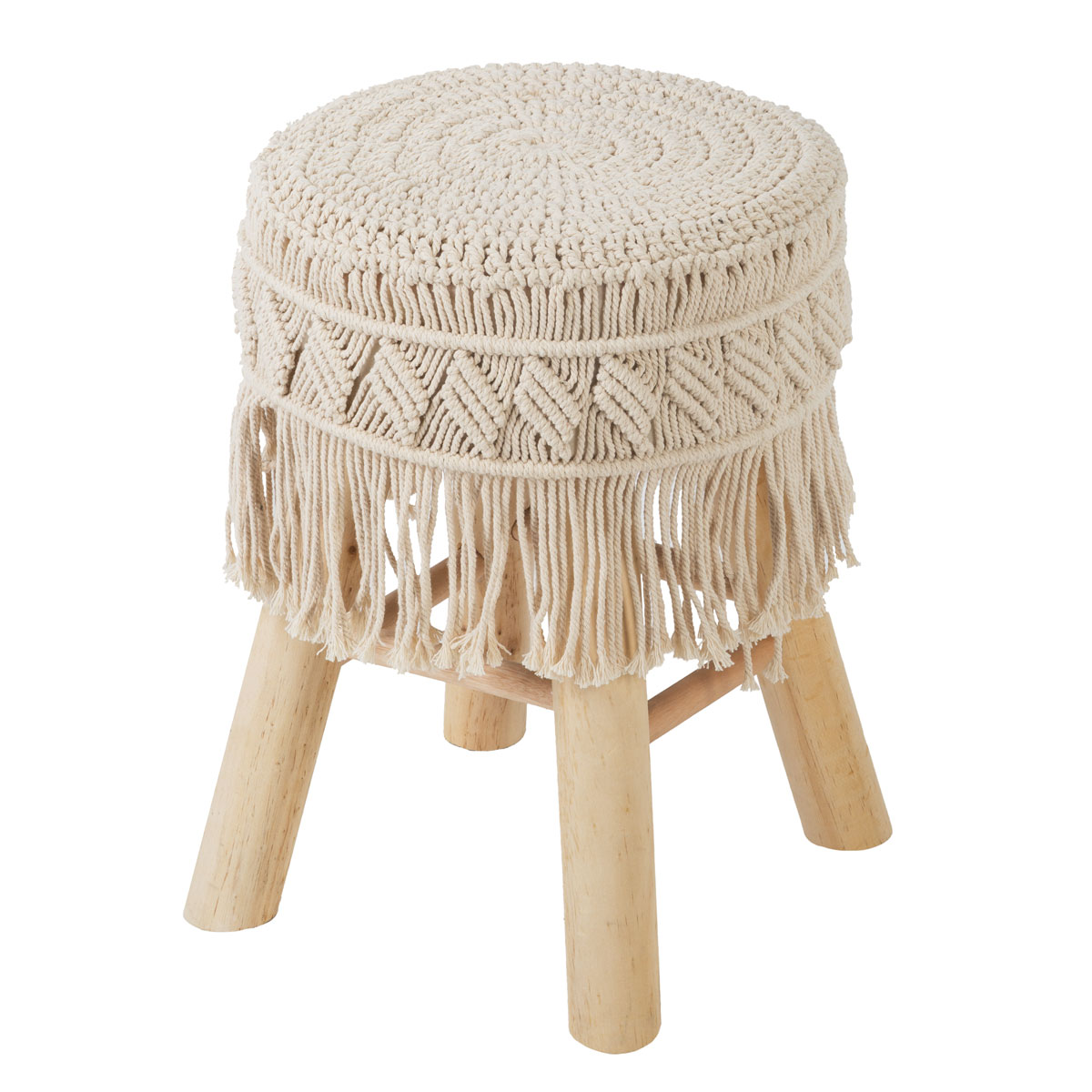 Σκαμπό (41x39.5x42) A-S Ete Macrame 157154
