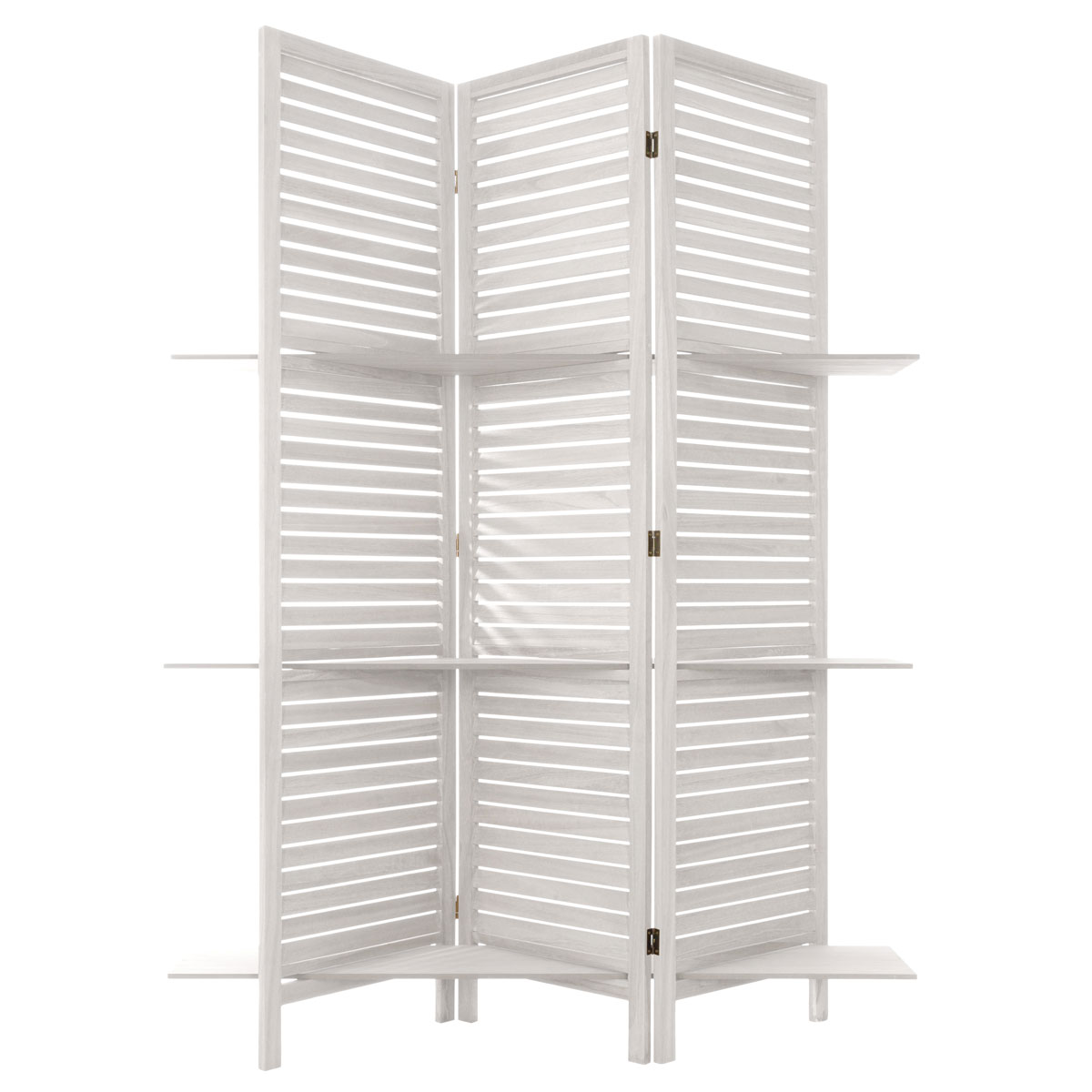 Παραβάν Με 3 Ράφια (120.5x37x170) A-S White 157120A