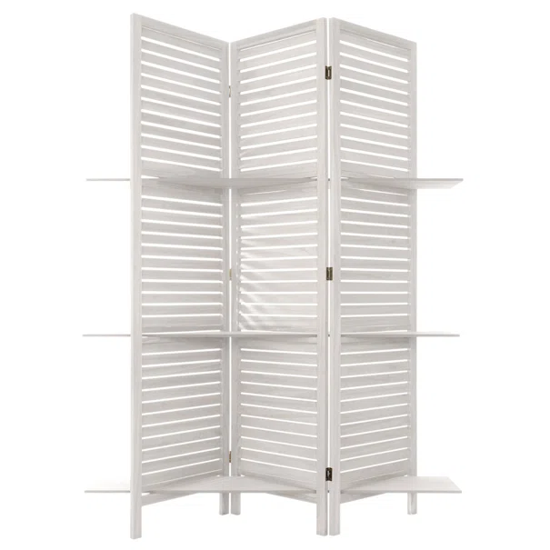 Παραβάν Με 3 Ράφια (120.5x37x170) A-S White 157120A