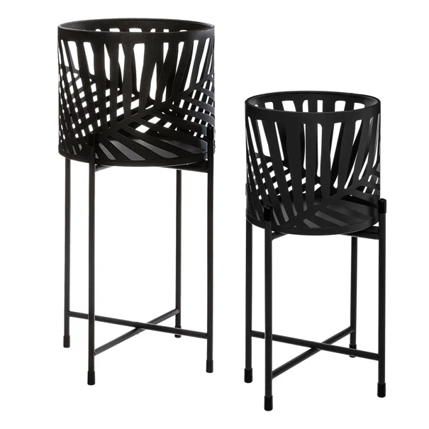 Κασπώ Με Βάση (Σετ 2τμχ) A-S Leaf Black 168555