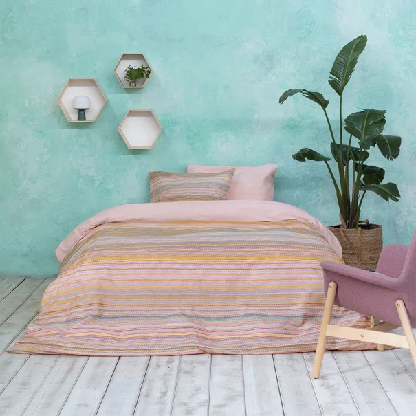 Κουβερλί Υπέρδιπλο (220x240) Nima Bed Linen Samira Pink