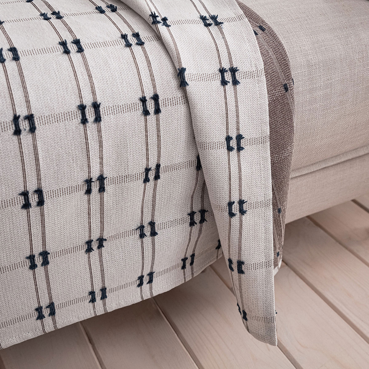 Ριχτάρι Καναπέ Διθέσιου (180X250) Gofis Home Celtic Marine Blue 377 09 Λευκά Είδη Σαλονιού Ριχτάρια Καλοκαιρινά All Season Spitishop