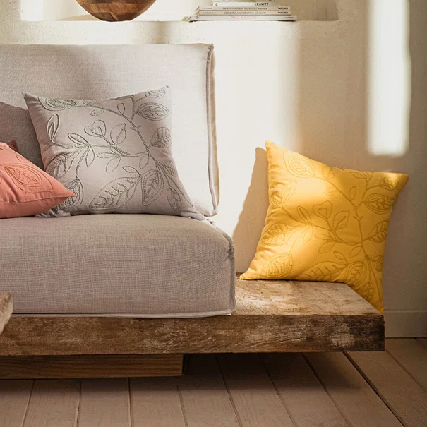 Διακοσμητική Μαξιλαροθήκη (43x43) Gofis Home Pale Sun Yellow 381/10