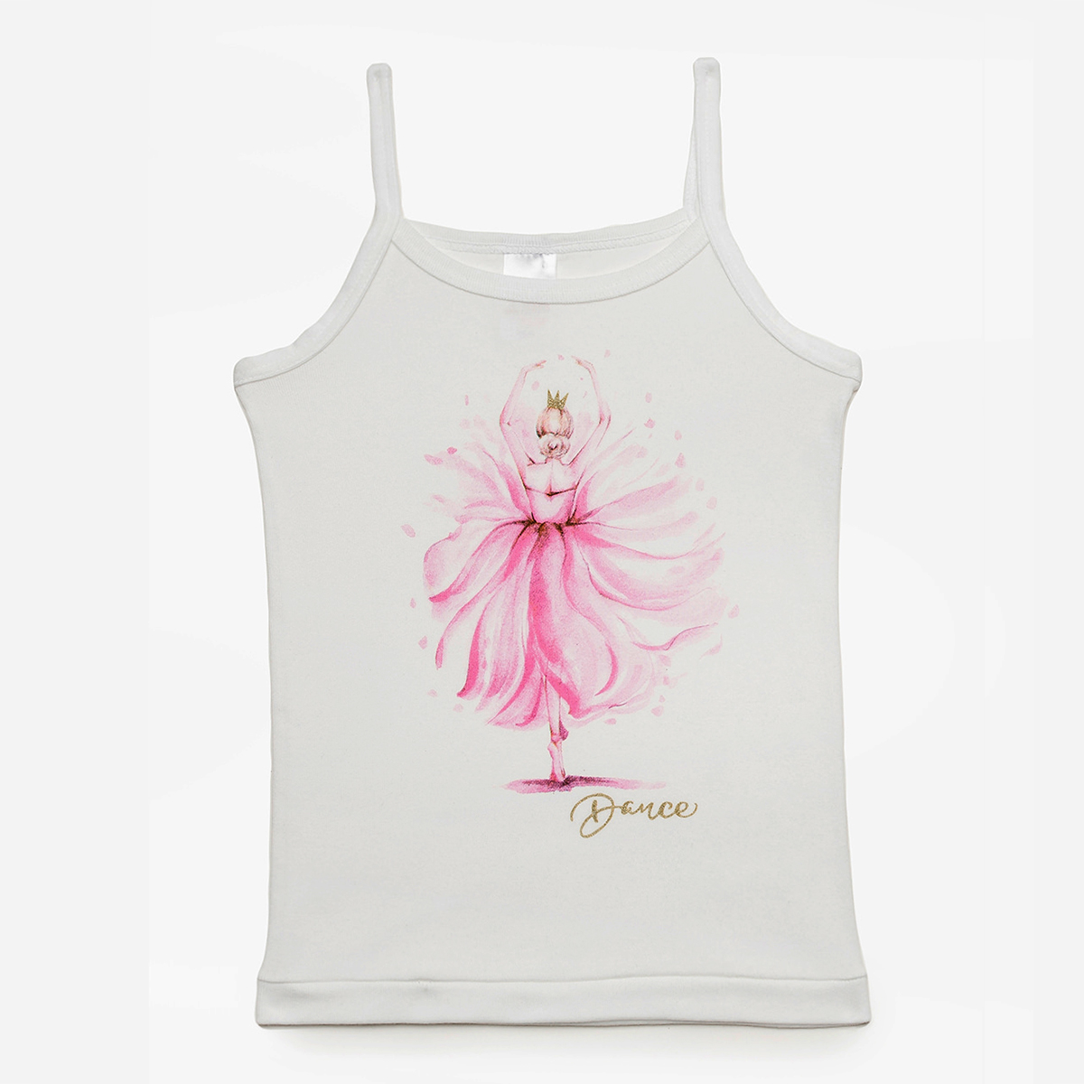 Φανελάκι Παιδικό Αμάνικο Minervakia Ballerina 42172-005 Λευκό