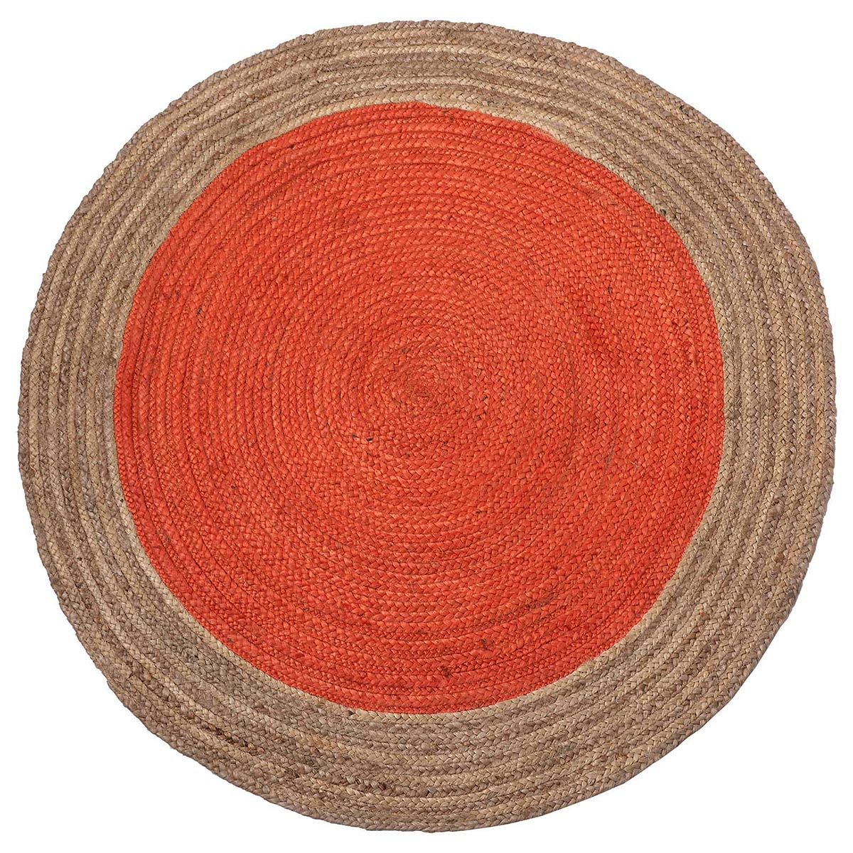 Στρογγυλό Χαλί Καλοκαιρινό (Φ150) Silk Fashion 1706 Terracotta Χαλιά Καλοκαιρινά All Season Spitishop