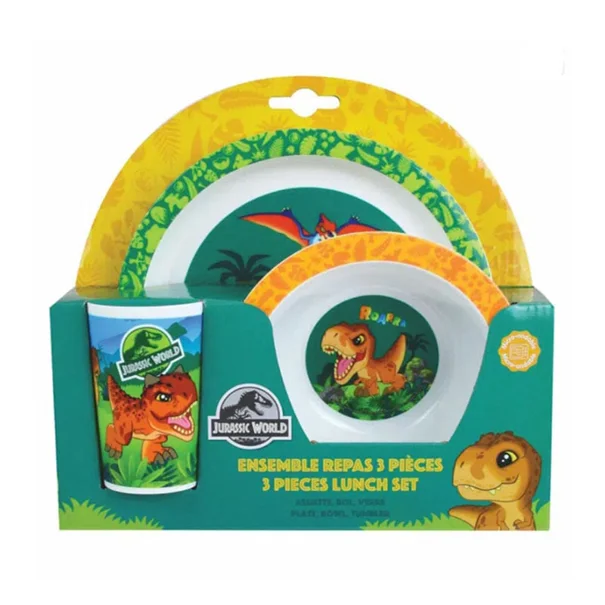 Παιδικό Σετ Φαγητού 3τμχ Ango Jurassic World 006066