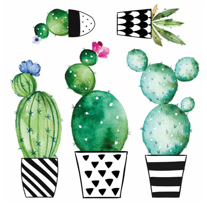 Αυτοκόλλητα Τοίχου Ango Watercolour Cactus 54114 Διακόσμηση Spitishop